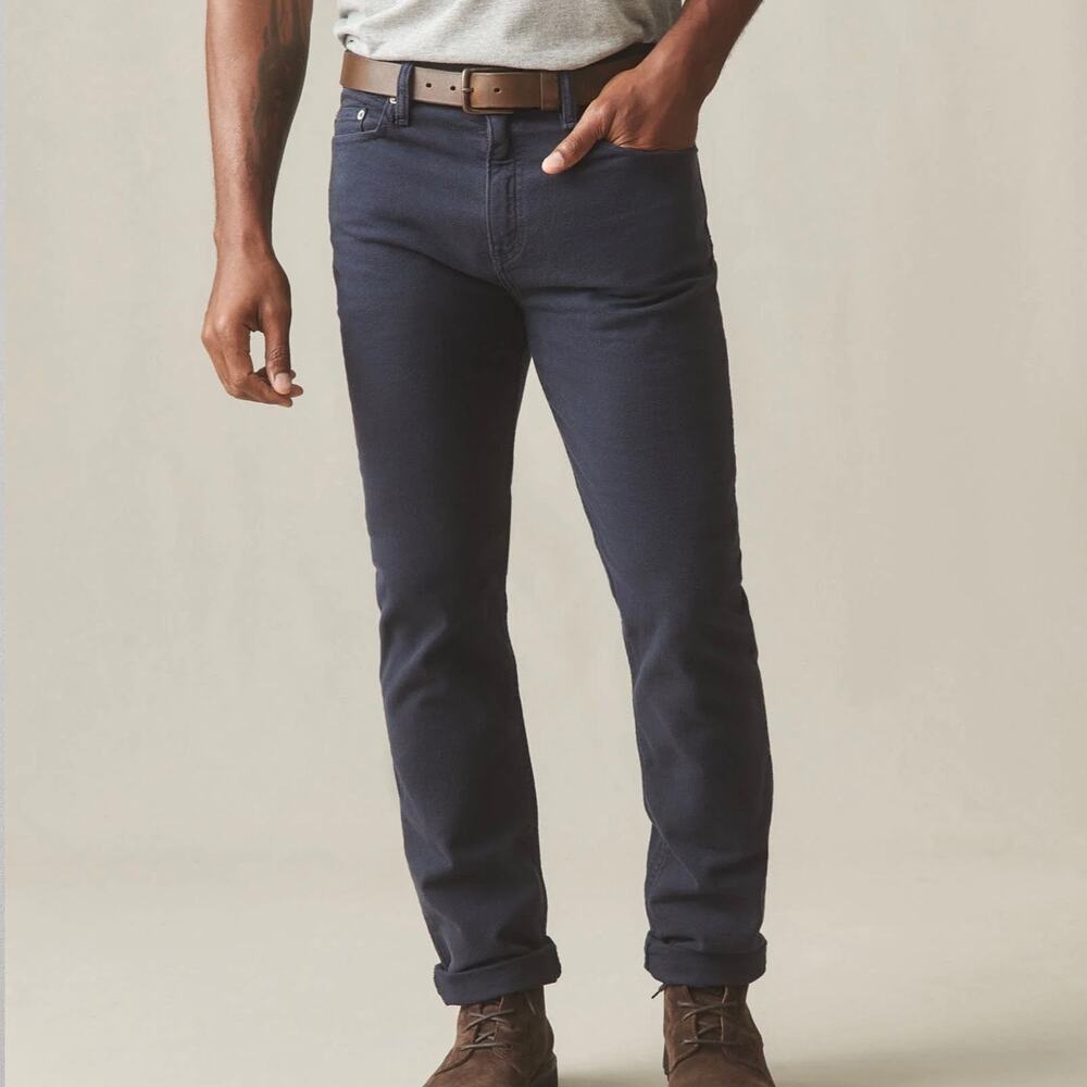American Giant Rough Neck Stretch Canvas Straight Pant Men's 30x30 Navy